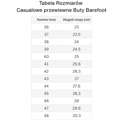 Casualowe przewiewne Buty Barefoot