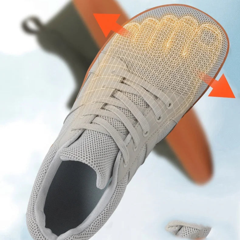 Męskie Sneakersy Casual - Podeszwa Szeroka Zero Drop